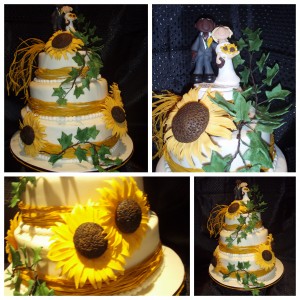 sunflowers-wedding-cake-3-tier-bride-and-groom-topper-raffah-straw-ribbon