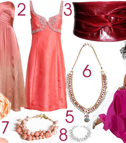 coral-hot-pink-red-wedding-bridesmaid-dress